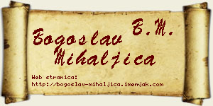 Bogoslav Mihaljica vizit kartica